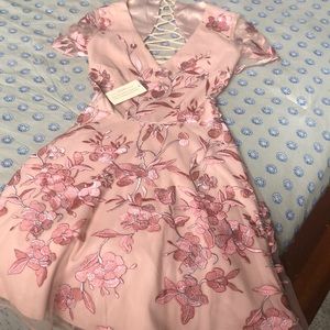 Floral embroidered dress